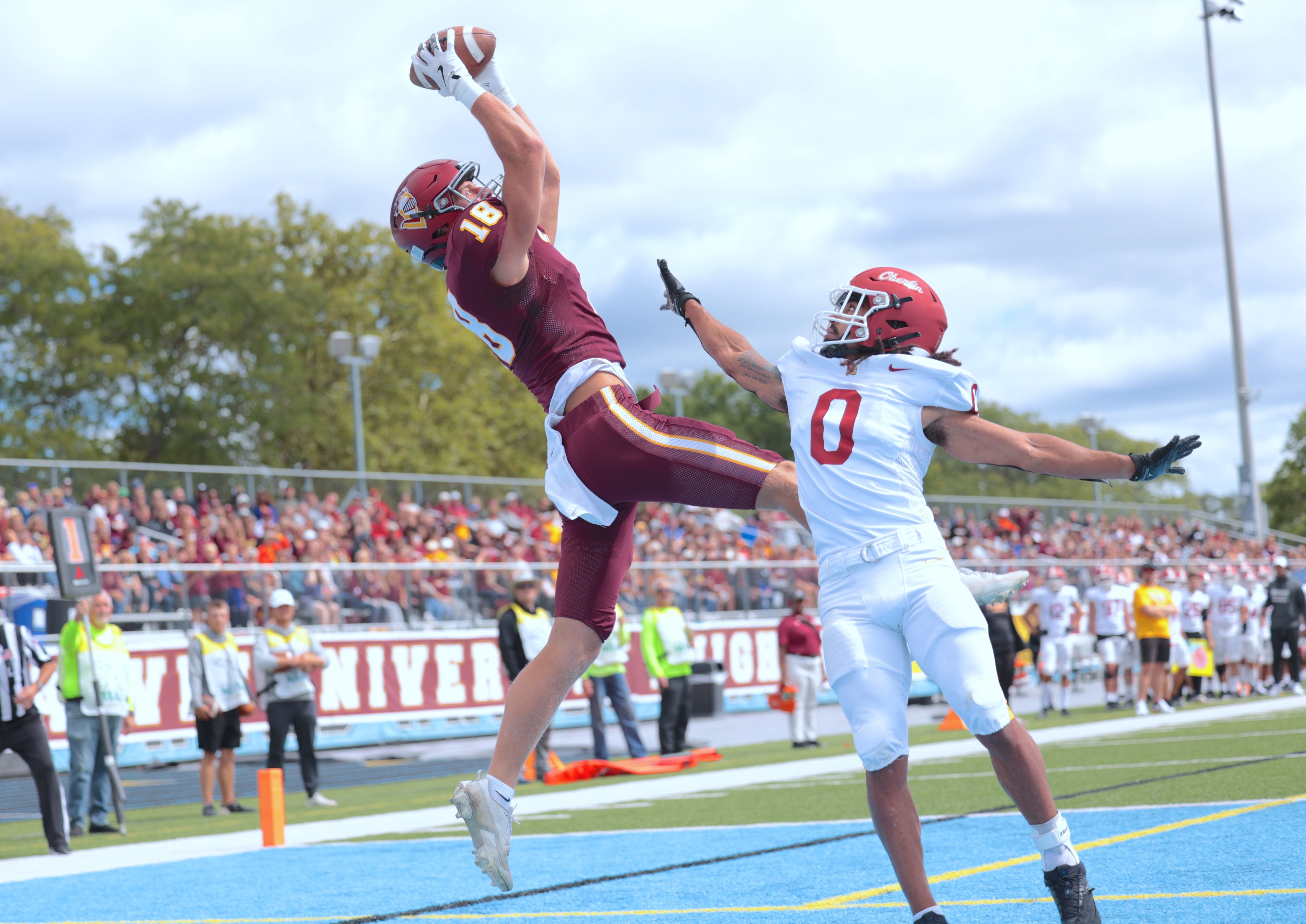 Calvin football wins first game in school history, with first points coming from safety