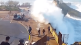 Huge Rogue Wave Knocks Out Surf Spectators in France (Video)