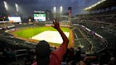 Padres-Braves game postponed by rain, lighting with doubleheader scheduled for Monday