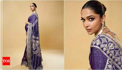 Mom-to-be Deepika Padukone stuns in purple saree as she heads to Anant Ambani and Radhika Merchant's sangeet ceremony | Hindi Movie News - Times of India