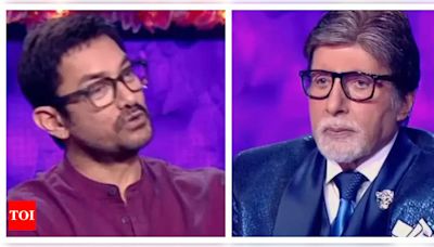 Kaun Banega Crorepati 16: Aamir Khan calls himself host Amitabh Bachchan's biggest fan; gets Big B and Jaya Bachchan's wedding card on the show - Times of India