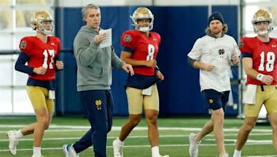 Marcus Freeman ‘really pleased’ with Notre Dame quarterbacks