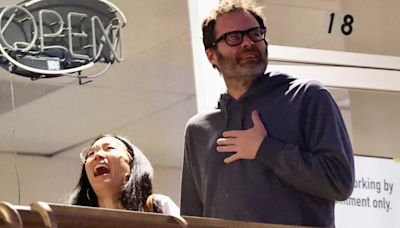 Ali Wong and boyfriend Bill Hader seen laughing on date night during rare outing