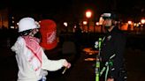 Anti-war protesters leave USC after police arrive, while Northeastern ceremony proceeds calmly