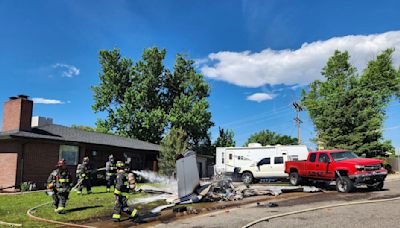 Small airplane crashes in front of Colorado home injuring 4, authorities say