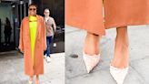 Jennifer Hudson Wears Mach & Mach Corset Style Shoes Leaving Fox Studios in New York City
