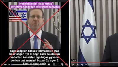 Video shows Israel president's independence day message, not thank you to Muslim activists