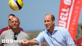 Watch: Prince William joins volleyball game on Newquay beach