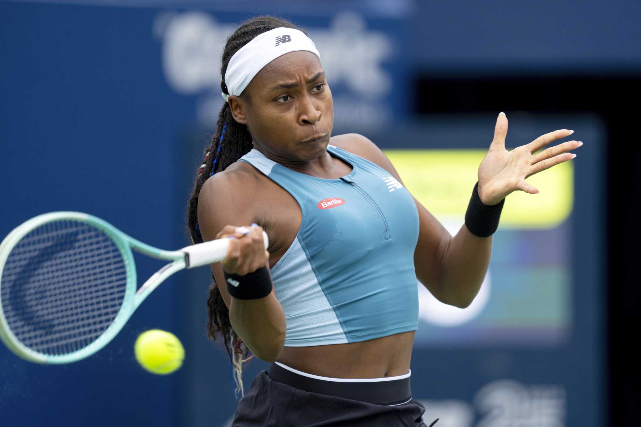 Top-seeded Coco Gauff beats Yafan Wang 6-4, 6-2 in Toronto in her first hard-court match since April