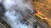 San Jose grassfire breaks out along highway Monday afternoon