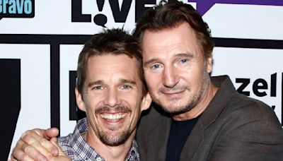 Fans Rave at Ethan Hawke and Liam Neeson’s ‘Epic’ Reenactment of Classic 'Real Housewives' Fight