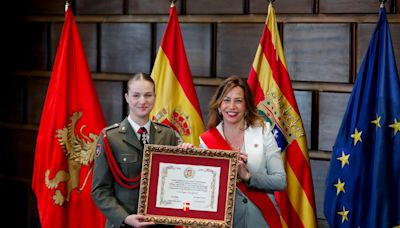 La princesa Leonor recibe el título de Hija Adoptiva de Zaragoza