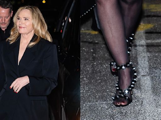 Kim Cattrall Gets Studded in Alexander Wang Heels at the Brand’s Fashion Show