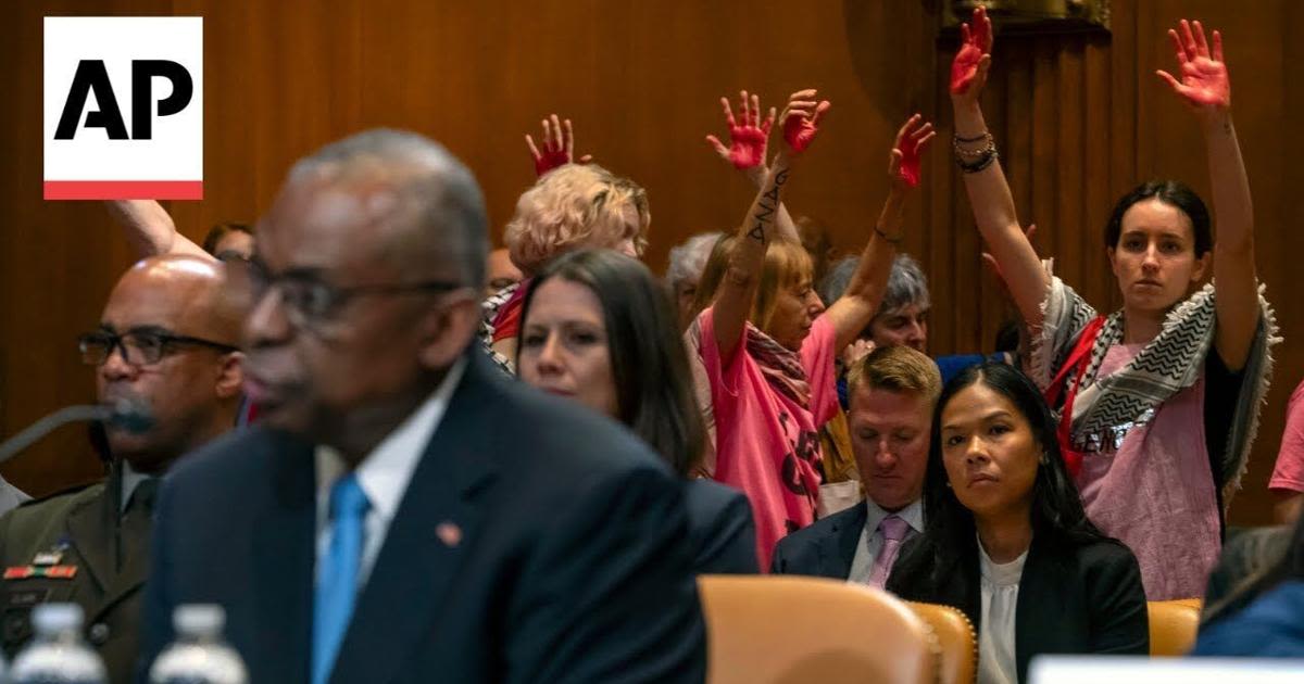 WATCH: Protesters interrupt Lloyd Austin during Senate committee hearing