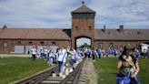 Yearly memorial march at former death camp at Auschwitz overshadowed by Israel-Hamas war