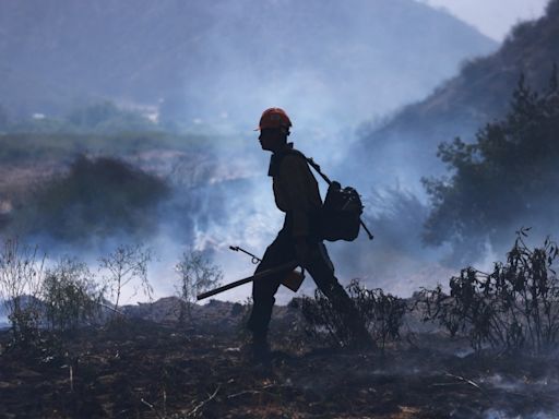 Post fire in Gorman nearing Pyramid Lake; Inland fires reported well in hand