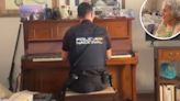 Video: dos policías calmaron con música a una anciana que había sido víctima de un delito | Por las redes