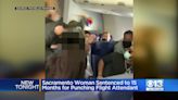 Woman gets 15 months in prison for punching flight attendant