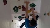 Dad transforms home staircase into £700 climbing wall for son with Tourettes