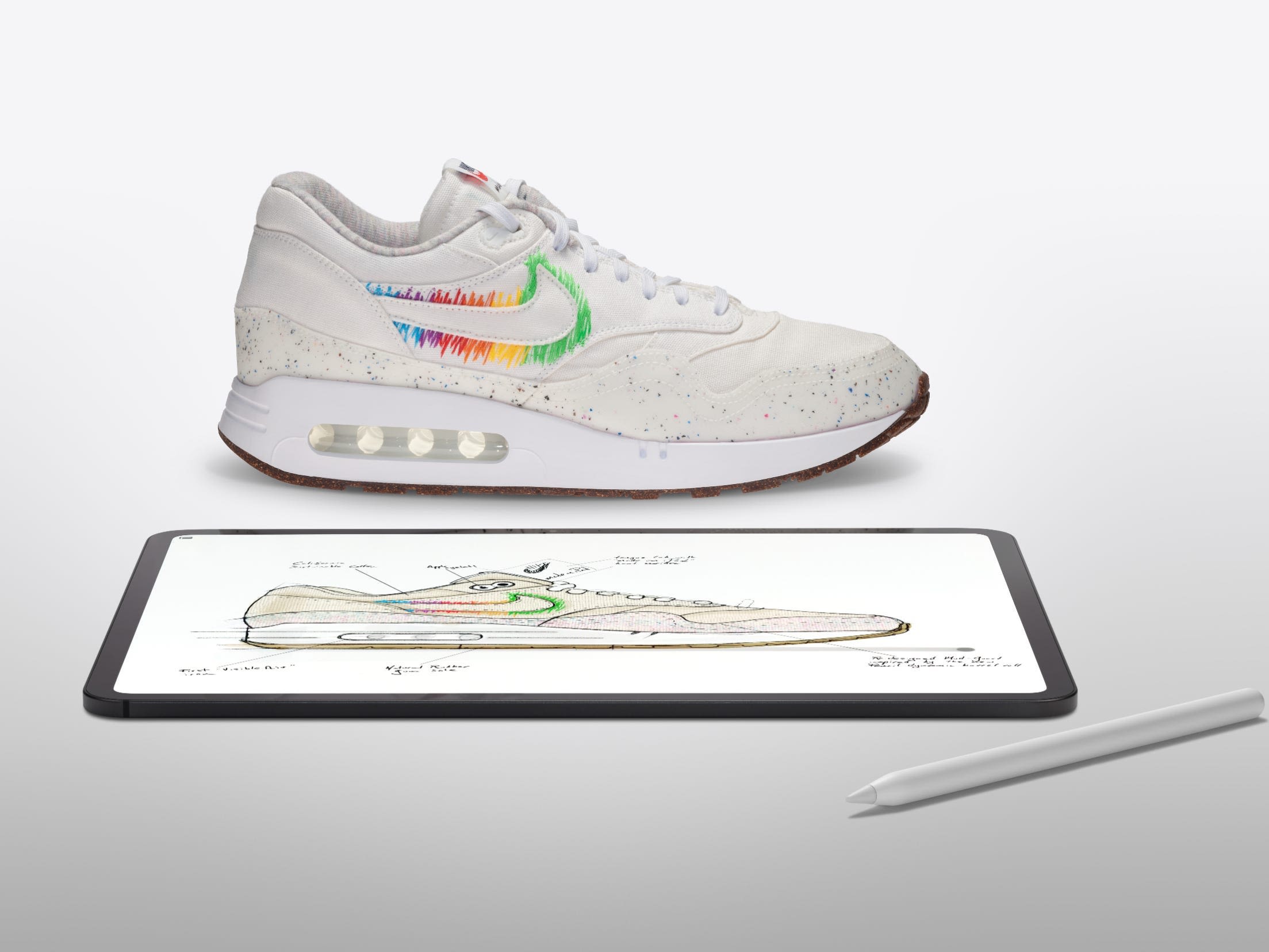 Tim Cook wore one-of-a-kind Nike Air Max 1 sneakers entirely designed on an iPad during an Apple product launch
