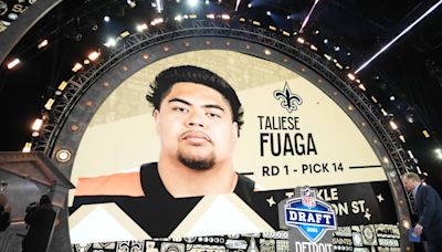 Saints first round draft pick OT Taliese Fuaga signs his rookie deal