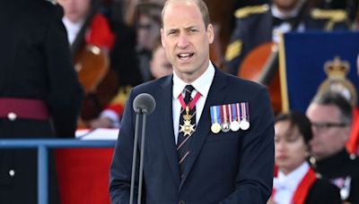 William delivers incredibly moving speech as he reads from veterans' D-Day diary