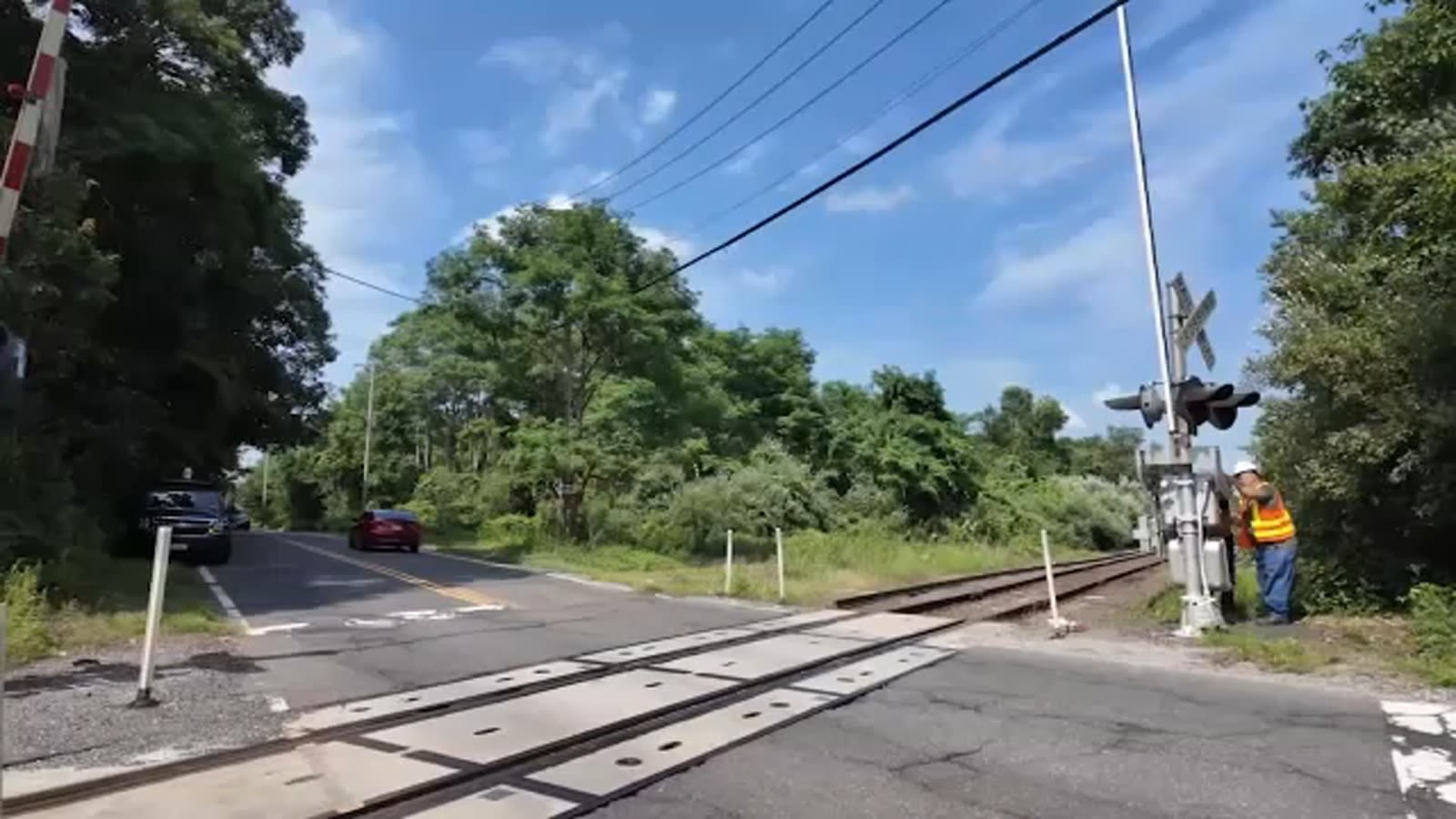 Train strikes taxi killing driver, injuring passenger on Long Island