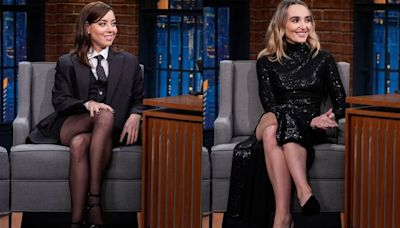 ...Chloe Fineman Favors Allover Sequin Sparkles in Michael Kors Collection for ‘Seth Meyers’ Appearances, Talk ‘Megalopolis’