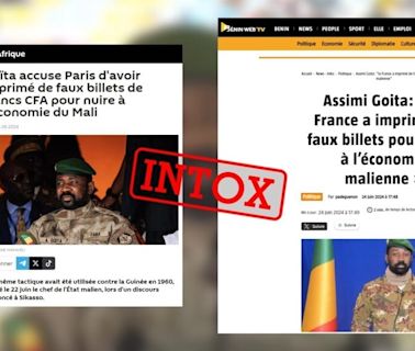 Mali : la France accusée "d'imprimer de faux billets de francs CFA" ? Confusion et intox autour d'un discours d'Assimi Goïta