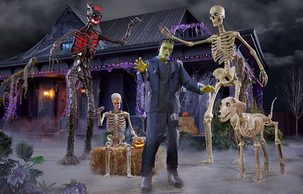 Home Depot just released its 2024 Halloween decoration collection, complete with a 7-foot skeleton dog