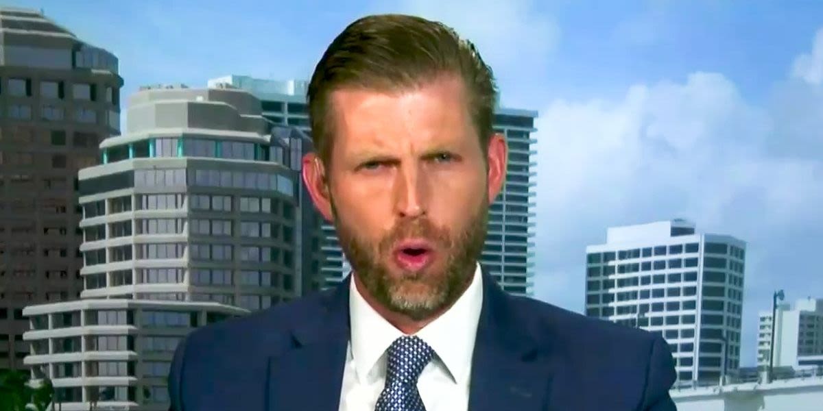 Eric Trump bellyaches over dad's sentencing: 'They're turning Donald Trump into a martyr'