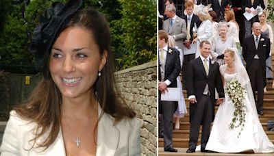 Prince William's girlfriend Princess Kate parties in sheer wedding guest dress in unearthed photos