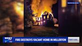 Vacant home destroyed after fire on Warner Rd. in Millerton