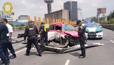 Fuerte choque de taxi sobre Río San Joaquín deja 3 personas heridas | El Universal