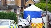 Police issue direct plea to triple murder suspect as terrified neighbours describe scene of 'absolute chaos'