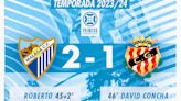 El Málaga toma ventaja gracias a los goles de Roberto (2-1)