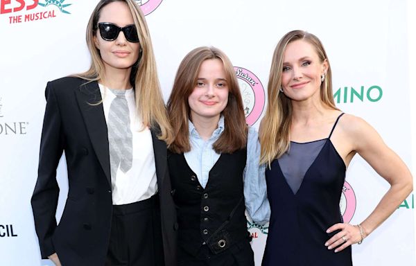 Angelina Jolie and Daughter Vivienne Support Friend Kristen Bell at “Reefer Madness: The Musical” Opening Night