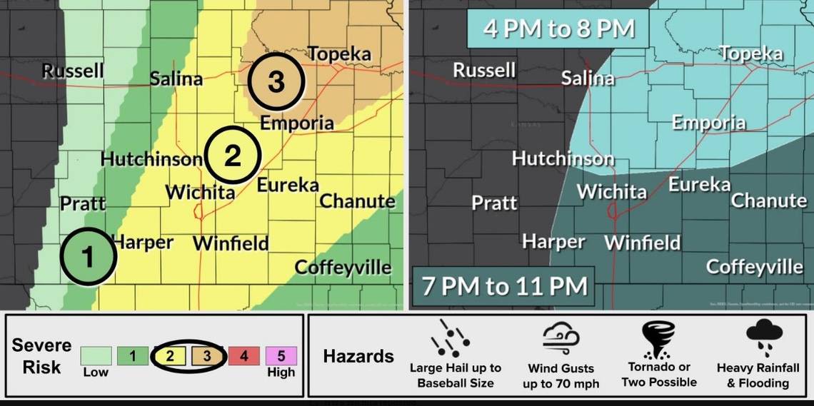 Wichita under tornado watch with threats of tennis ball-sized hail, strong wind gusts