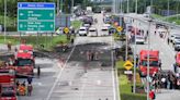 Private jet crashes onto a highway in Malaysia, killing 10