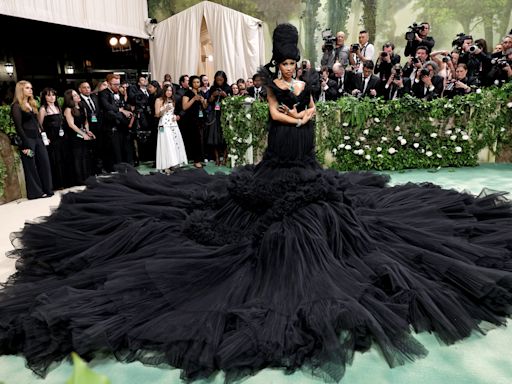 Cardi B Sweeps the Floor with Voluminous Black Tulle Gown at 2024 Met Gala