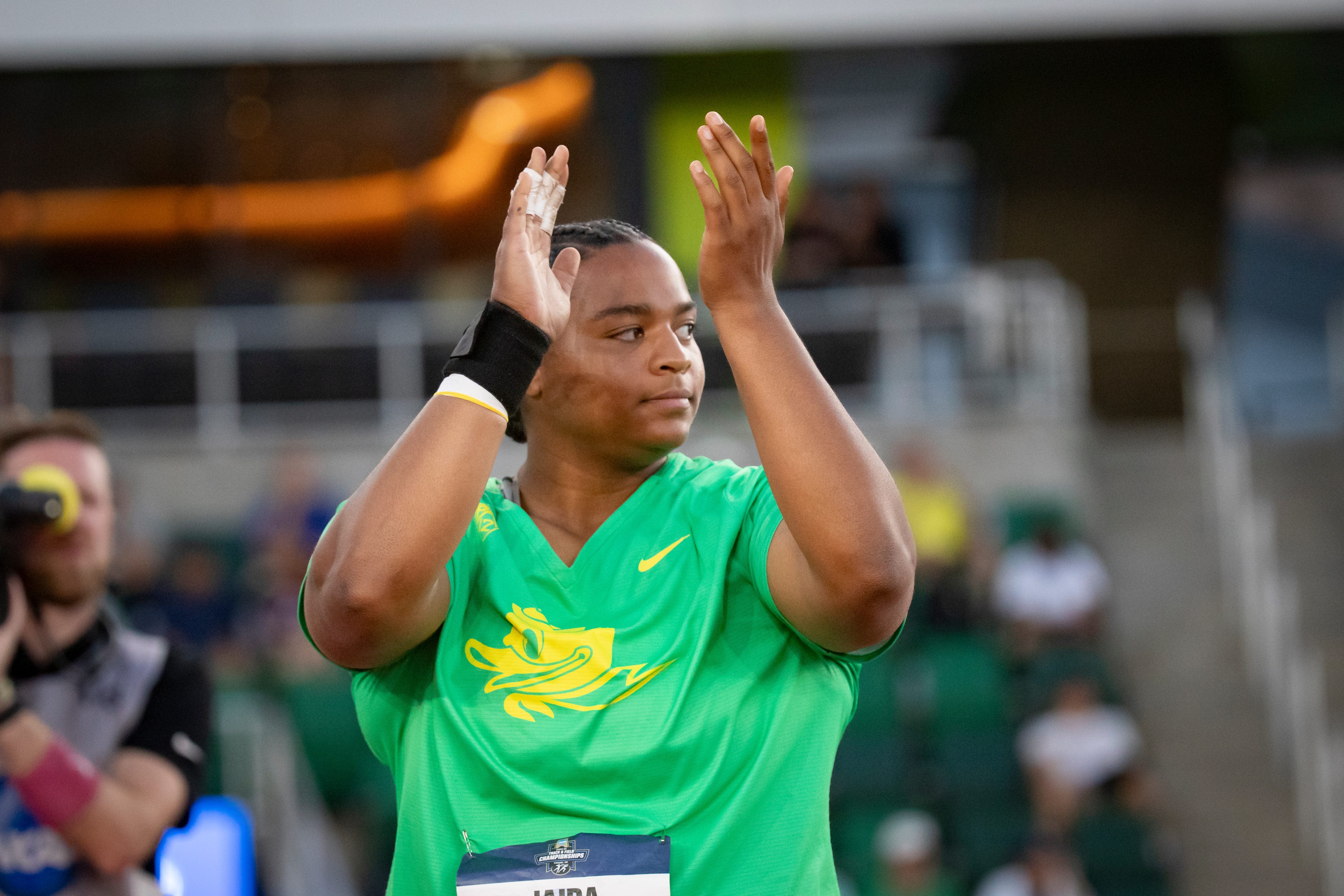 Oregon's Jaida Ross makes history with her shot put win at the NCAA Outdoor Championships