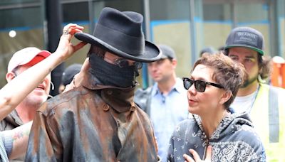 Christian Bale Covers Up as Frankenstein’s Monster on Set of ‘The Bride!’ with Director Magge Gyllenhaal