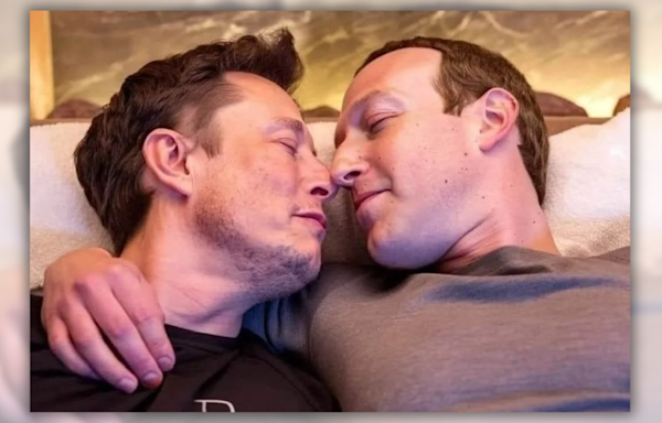 Fact Check: Photo Purportedly Shows Elon Musk and Mark Zuckerberg Rubbing Noses and Cuddling. Here's the Truth