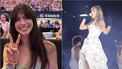 Watch: Anne Hathaway attends 'powerful, fearless' Taylor Swift's Eras Tour in Germany