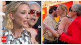 Cate Blanchett suffers wardrobe malfunction at 'Borderlands' fan event; Jamie Lee Curtis saves the day - WATCH | - Times of India