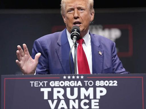 Donald Trump mixes up the name of Charlottesville, Virginia, during his speech in Georgia