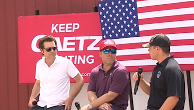 Matt Gaetz and Kyle Rittenhouse advocate for gun rights at Florida rally