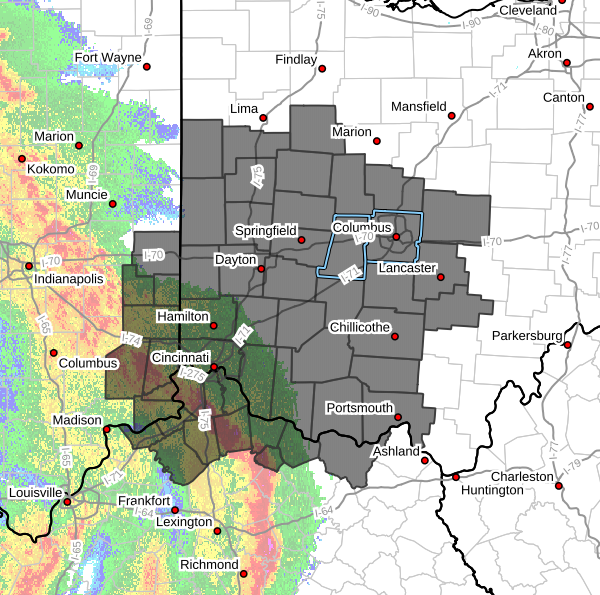 Severe thunderstorm watch issued for central Ohio