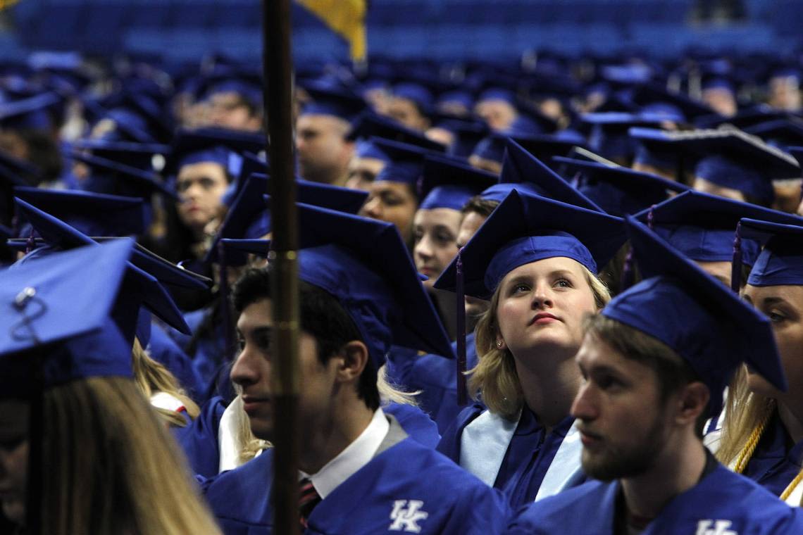 UK graduation runs smoothly. No mention of war in Palestine.