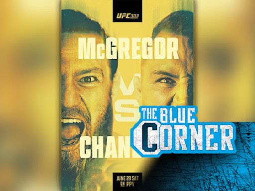 Conor McGregor vs. Michael Chandler UFC 303 poster features yellow yelling faces